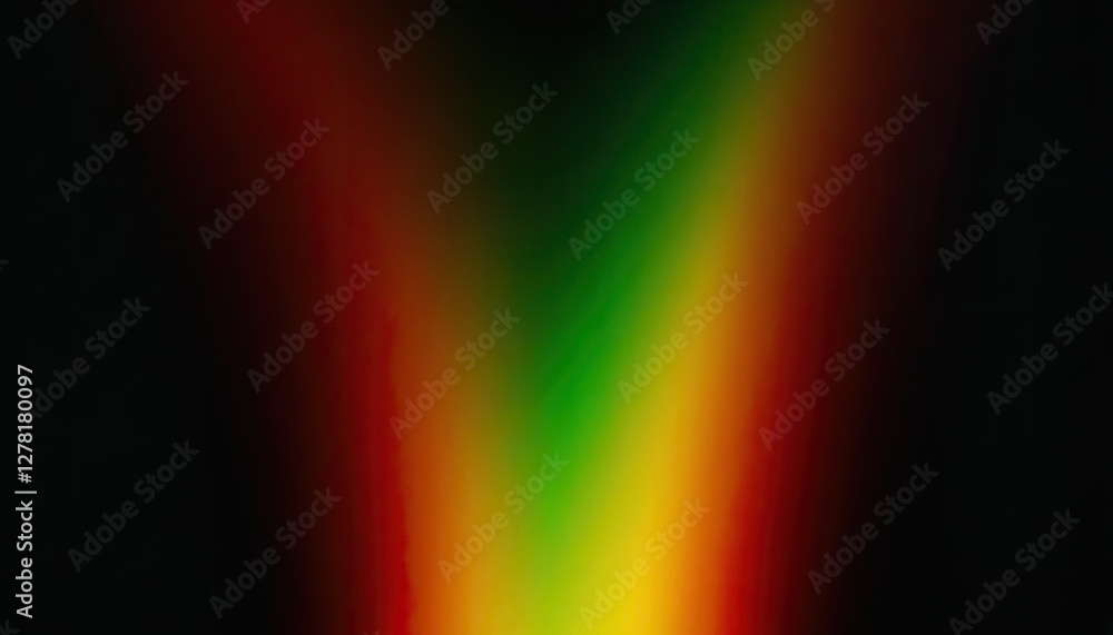 Poster grainy noise gradient curl on black background with flowing colors from green to red 2