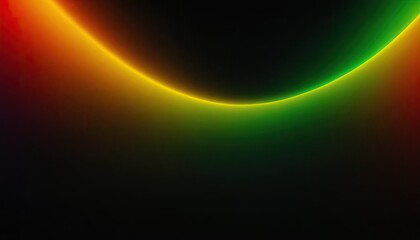 Obraz premium Grainy noise gradient curl on black background with flowing colors from green to red 3