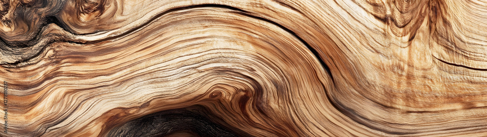 Poster closeup view of detailed textured wood grain pattern background with natural aged and weathered surf