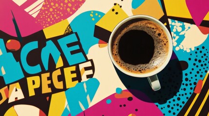 Vibrant Promotional Poster for Coffee Break Event