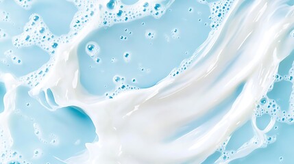 Creamy Foam Texture with Bubbles Creates a Fresh and Clean Aesthetic for Designs
