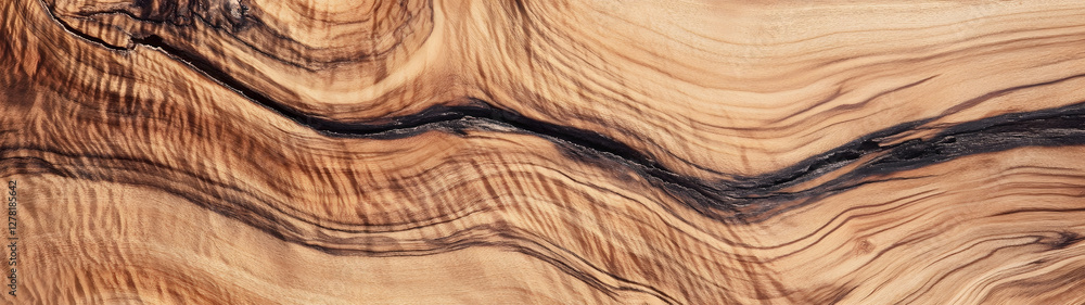 Poster detailed close up view of a weathered aged wooden surface with organic linear patterns grunge textur
