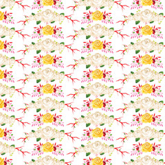 seamless pattern with flowers