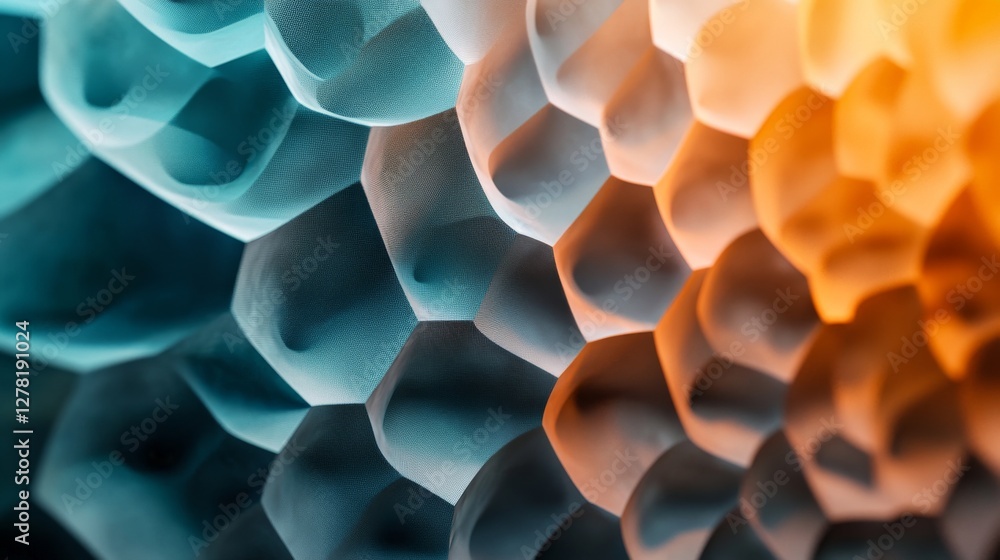 Poster a gradient colored textured surface with a honeycomb design