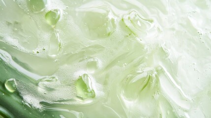Crystal clear aloe vera gel oozing from freshly cut succulent leaves, translucent organic texture, dewy droplets, medicinal plant macro photography, healing botanicals, soft natural lighting,