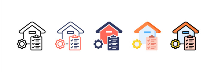 Task List Multistyle Icon Set