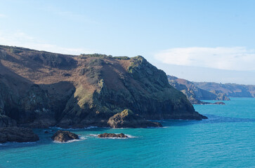 devil's hole ou trou ou trou du diable, sur la côte nord de jersey