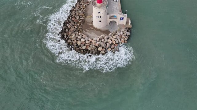 Espig&oacute;n de la baliza de Puerto Sherry, Santa Maria, Cadiz, Espa&ntilde;a