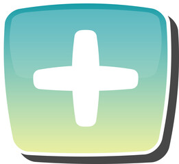 Obraz premium Colorful, cute game icon button element illustration