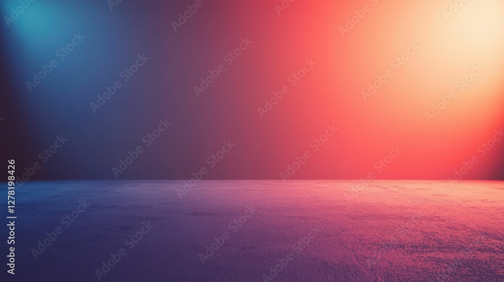 Poster colorful abstract background with soft light and dark floor space