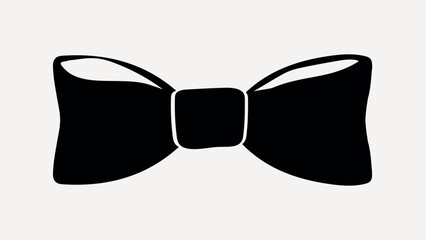 Fototapeta premium Black ribbon bow illustration vector