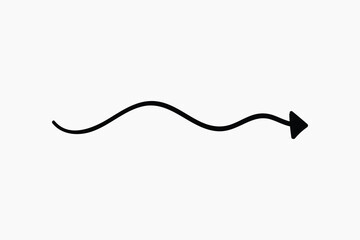 Curved arrow line direction illustration vector
