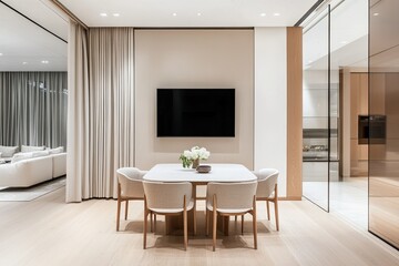 Modern Minimalist Dining Room Interior Design