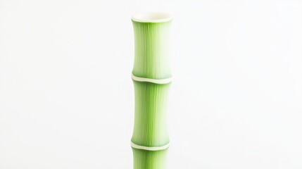 Obraz premium Slender Green Holder with Ring Design, Bamboo Shaped and Elegant