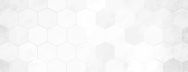 Fototapeta premium White hexagonal tile background, background with a subtle texture, background in a minimalist style. White, white and clean. Minimal marble texture with hexagon pattern background vector