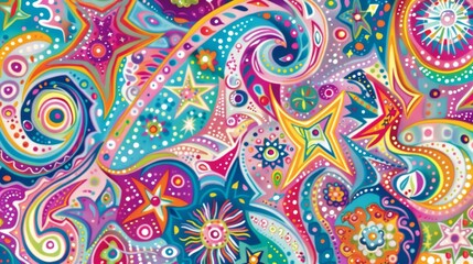 Psychedelic abstract pattern design background