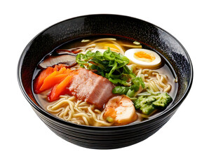 Delicious Bowl of Ramen with Fresh Ingredients and Tasty Toppings