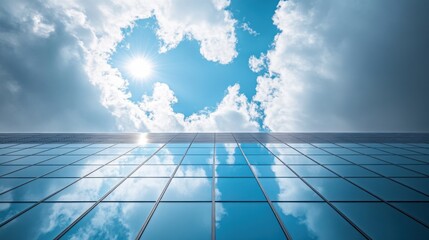 Federal Reserve building with sunlight filtering through clouds. Featuring economic guidance and decision-making