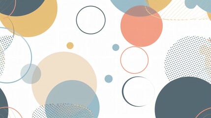 Seamless Pattern with Abstract Circles