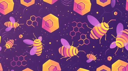 Vibrant and Colorful Viva Magenta Seamless Pattern