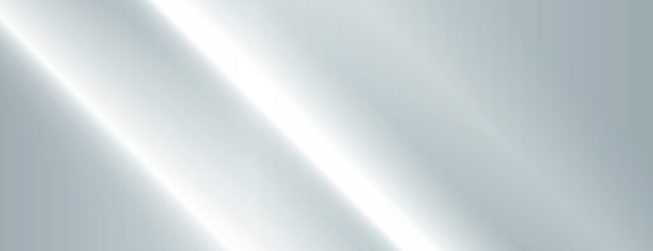Sleek silver background with a smooth, metallic texture. The silver background features a gradient with a glossy, reflective finish. Gradient neon background vector. Gray background.