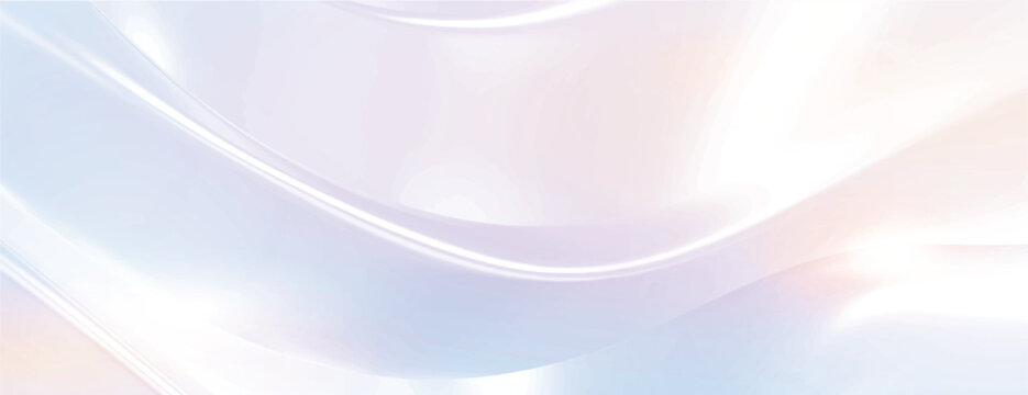 Soft pastel background with smooth, flowing texture. The background features gentle hues of light blue and white, creating a serene atmosphere. Gradient wave background vector. Purple background.