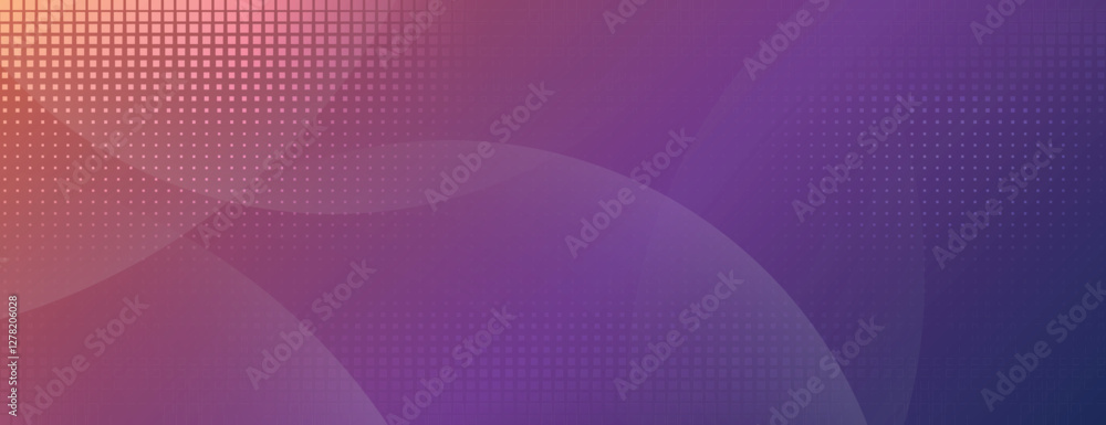 Poster abstract background with a gradient of purple and orange. the background features a dotted texture w