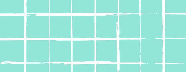 A turquoise background with a grid pattern. The background features a turquoise color with a textured, painted grid style. Grid pattern background vector. Teal background.
