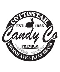 EASTER DAY COTTONTAIL CANDY CO CHOCOLATE & JELLY BEANS WHAIT T- T-SHIRT DESIGN