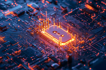 electronic circuit board with processor