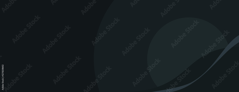 Poster dark green background with smooth, abstract curves. the background is deep green, creating a sleek, 