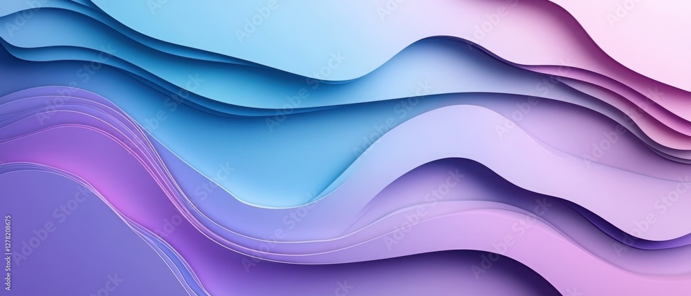 Poster abstract pastel layers forming a serene and calming background with soft gradients and fluid shapes 