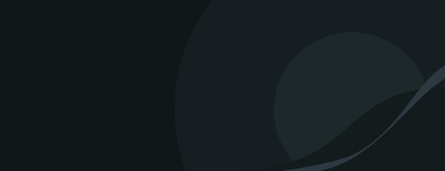 Dark green background with smooth, abstract curves. The background is deep green, creating a sleek, modern texture. Wave background vector. Black background.