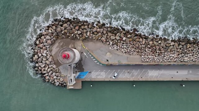 Espig&oacute;n de la baliza de Puerto Sherry, Santa Maria, Cadiz, Espa&ntilde;a