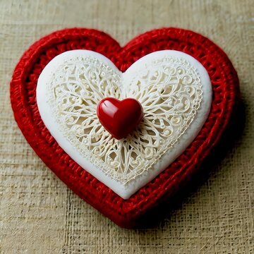 RED HEART AI IMAGE FOR COUPLE DP