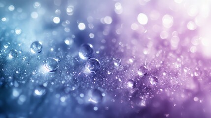 Droplets of water on a smooth textured surface shimmer