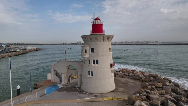 Espig&oacute;n de la baliza de Puerto Sherry, Santa Maria, Cadiz, Espa&ntilde;a