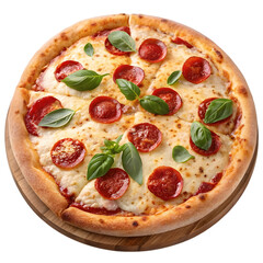 pizza on white background