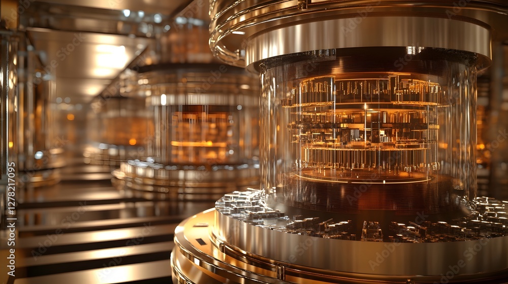 Aufkleber Intricate and futuristic supercomputer architecture displaying the complex inner workings of advanced digital technology computer hardware and high precision electronics