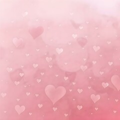 Romantic Heart Backdrop: A dreamy array of softly rendered hearts floats against a gradient, pink-toned backdrop, perfect for expressing love, affection, or gentle emotions. 