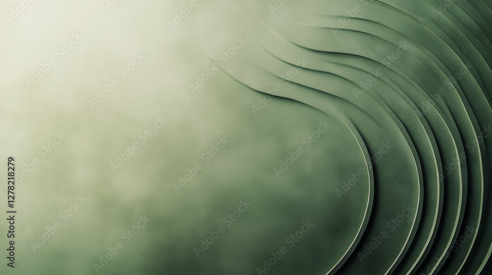 Poster abstract layered curves demonstrate smooth and elegant geometric forms