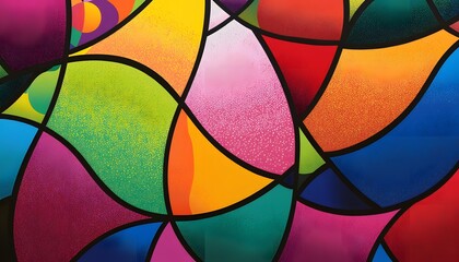 Fototapeta premium Abstract Colorful Stained Glass Art Design