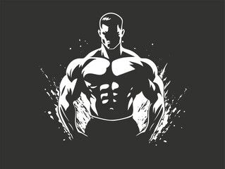 Silhouette of muscular male figure illustrating strength and fitness.