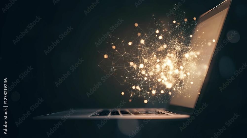 Poster seamless collaboration visualization digital workspace graphic design abstract environment close-up 
