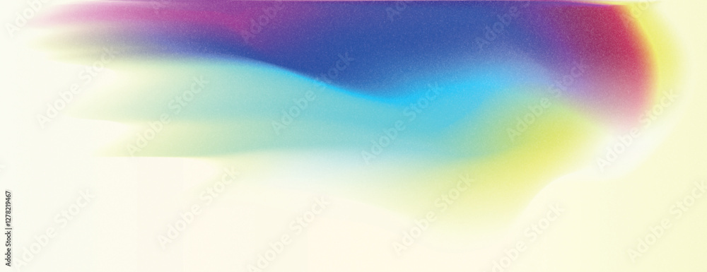 Poster abstract background with a smooth gradient of blue and yellow. the background features a soft, flowi
