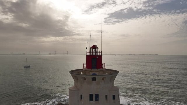 Espig&oacute;n de la baliza de Puerto Sherry, Santa Maria, Cadiz, Espa&ntilde;a
