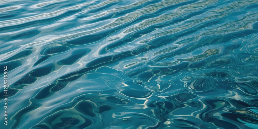 Poster calm water surface with rippled patterns and clear blue tones ideal for background or text overlay d