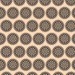 vector seamless pattern with flowers