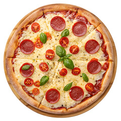 pizza on white background
