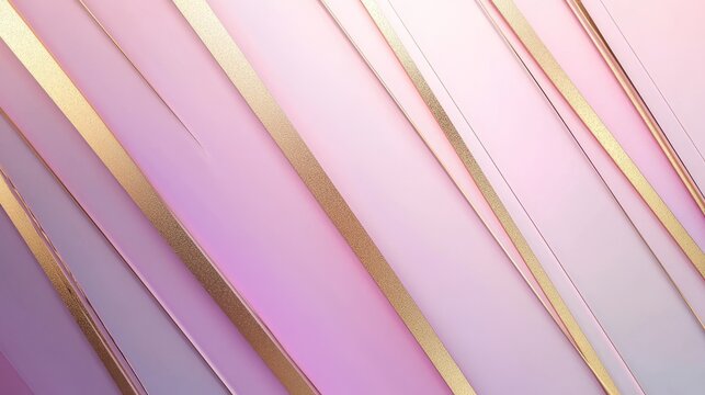 Golden diagonal stripes over soft gradient pink and lavender colors
